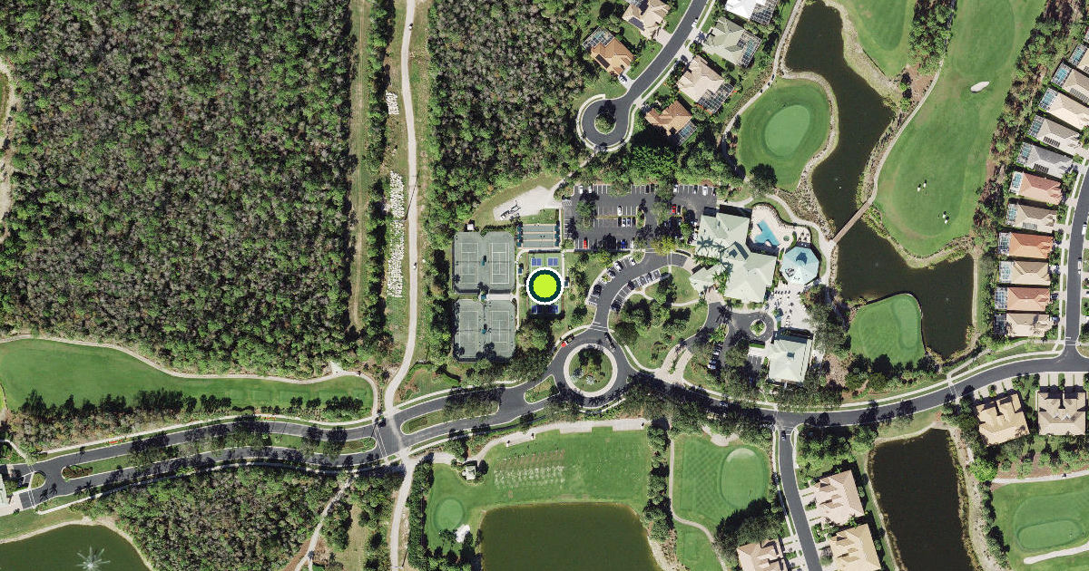 Satellite view of Collier County Pickleball Courts