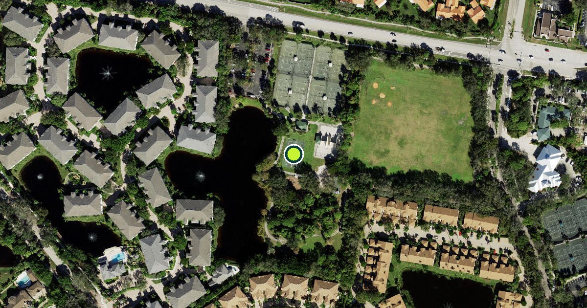 Satellite view of Collier County Pickleball Courts