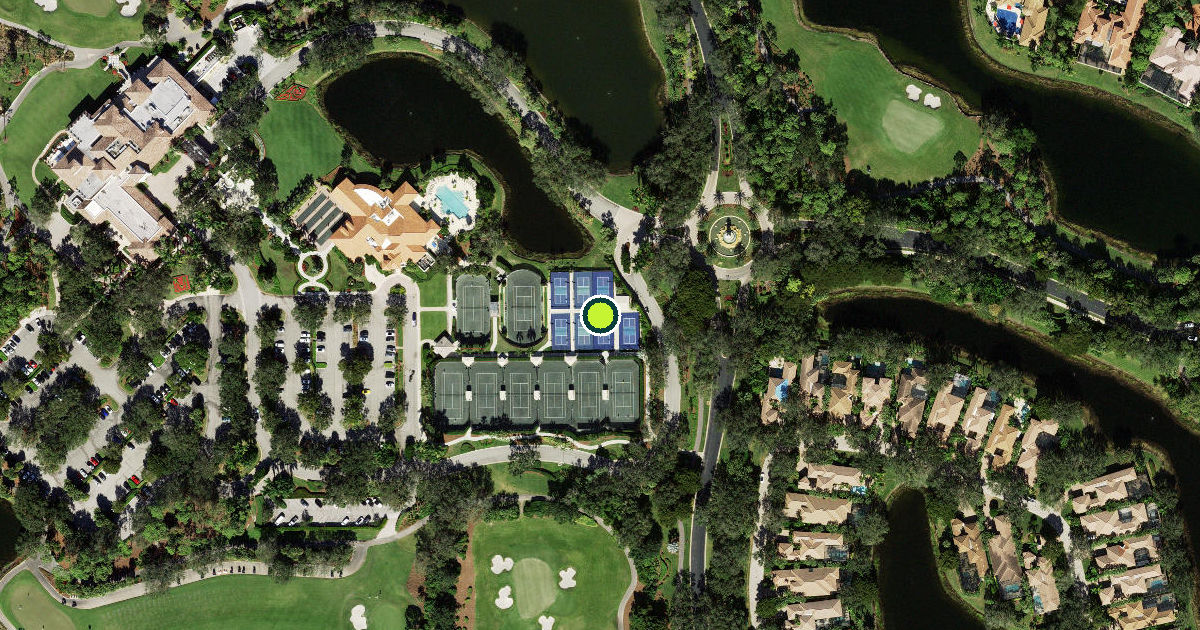 Satellite view of Collier County Pickleball Courts