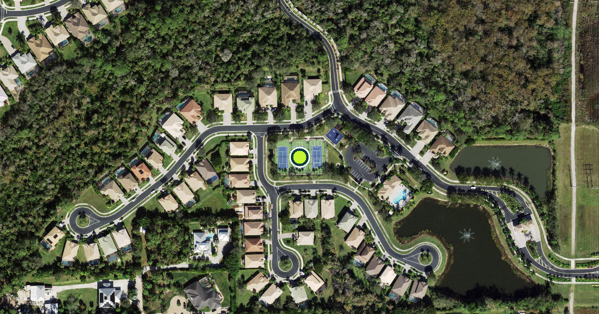 Satellite view of Collier County Pickleball Courts