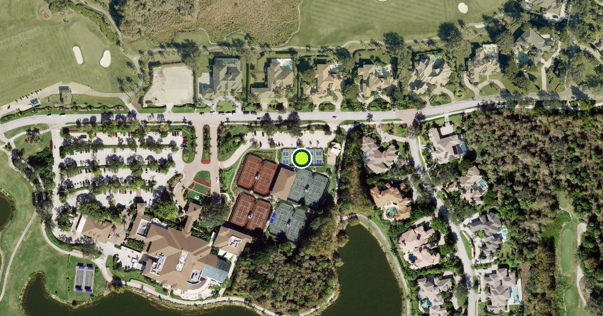 Satellite view of Collier County Pickleball Courts
