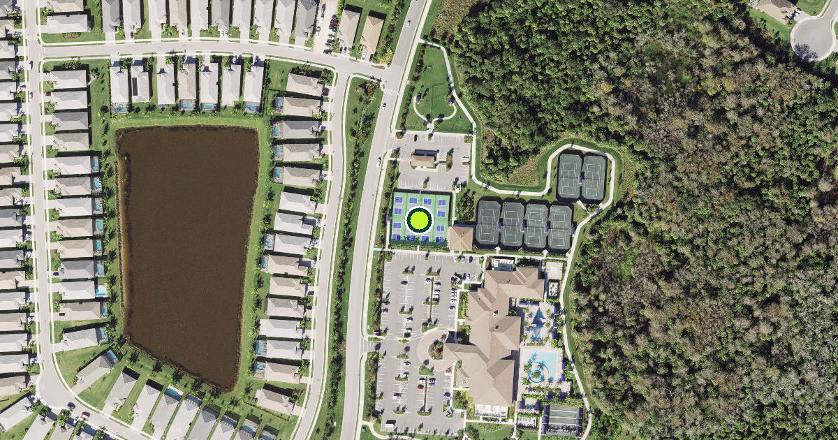Satellite view of Collier County Pickleball Courts