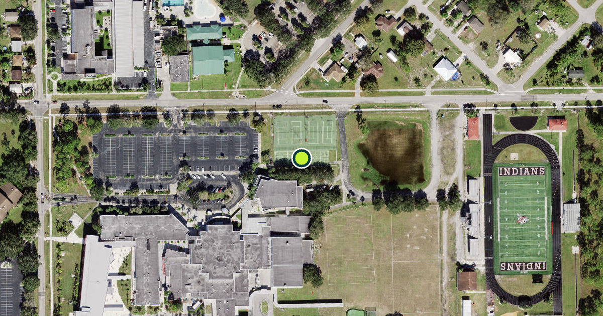 Satellite view of Collier County Pickleball Courts