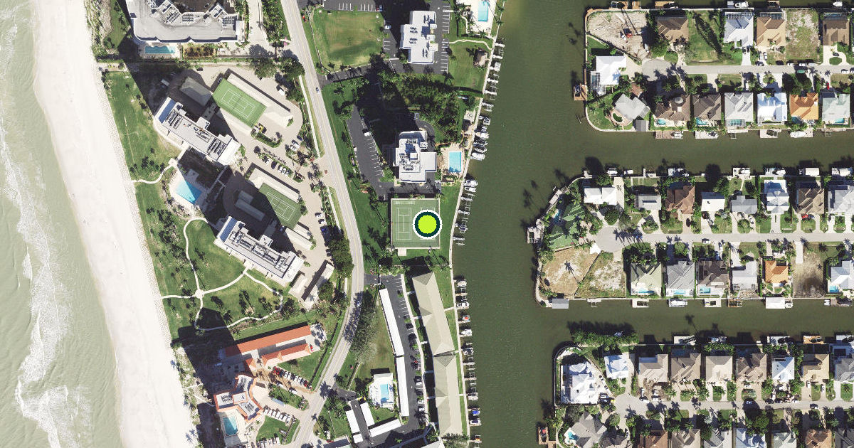 Satellite view of Collier County Pickleball Courts