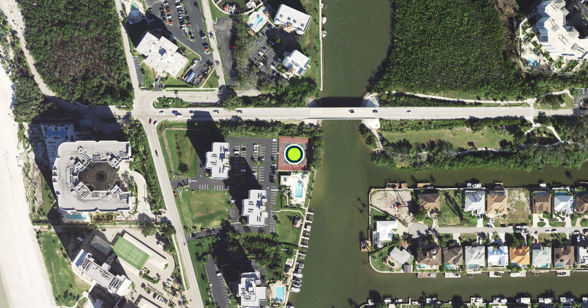 Satellite view of Collier County Pickleball Courts