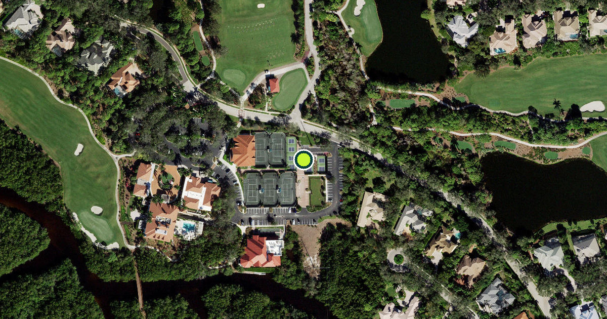 Satellite view of Collier County Pickleball Courts