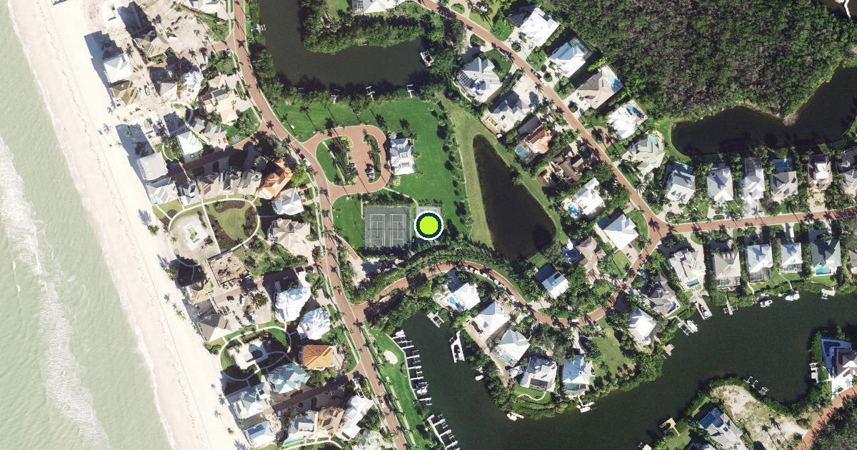 Satellite view of Collier County Pickleball Courts