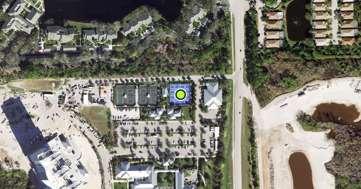 Satellite view of Collier County Pickleball Courts