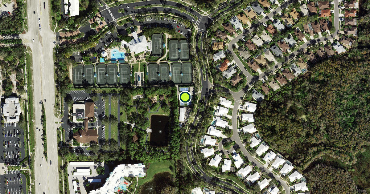 Satellite view of Collier County Pickleball Courts