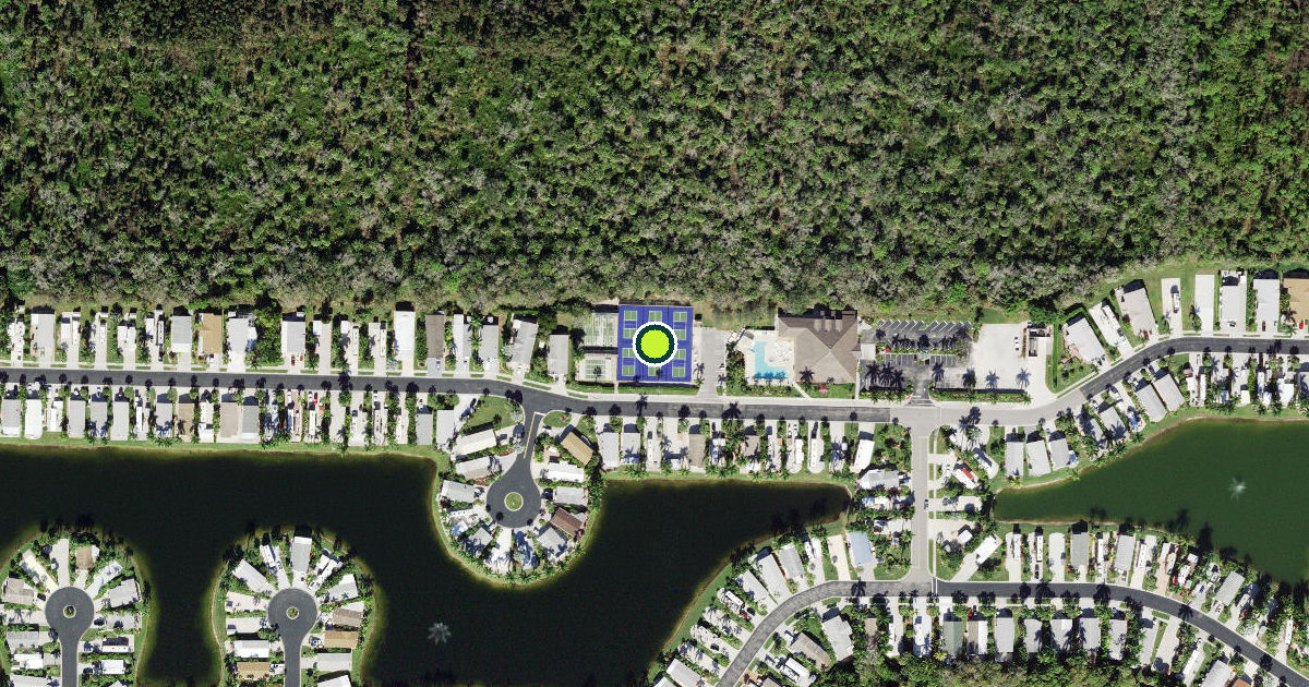 Satellite view of Collier County Pickleball Courts