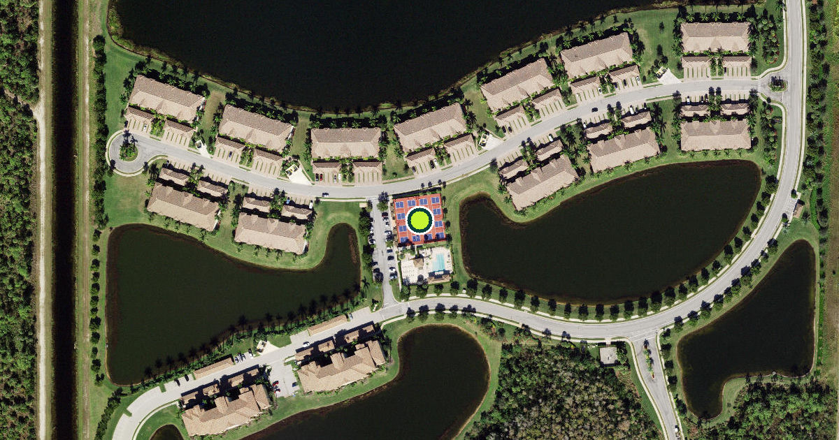 Satellite view of Collier County Pickleball Courts
