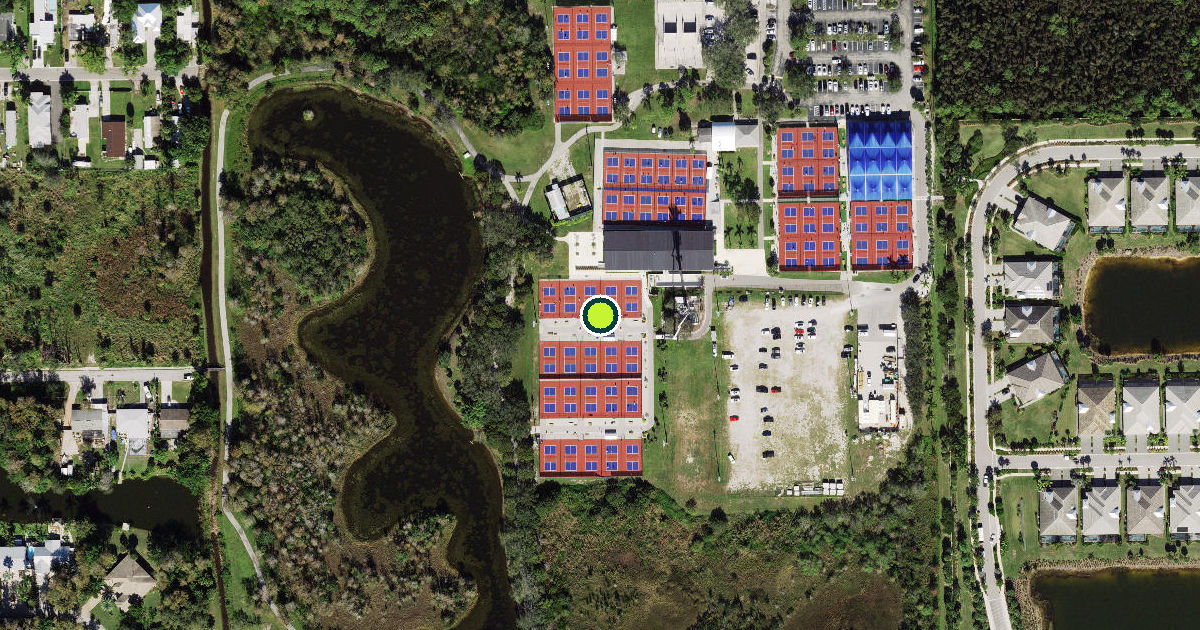 Satellite view of Collier County Pickleball Courts