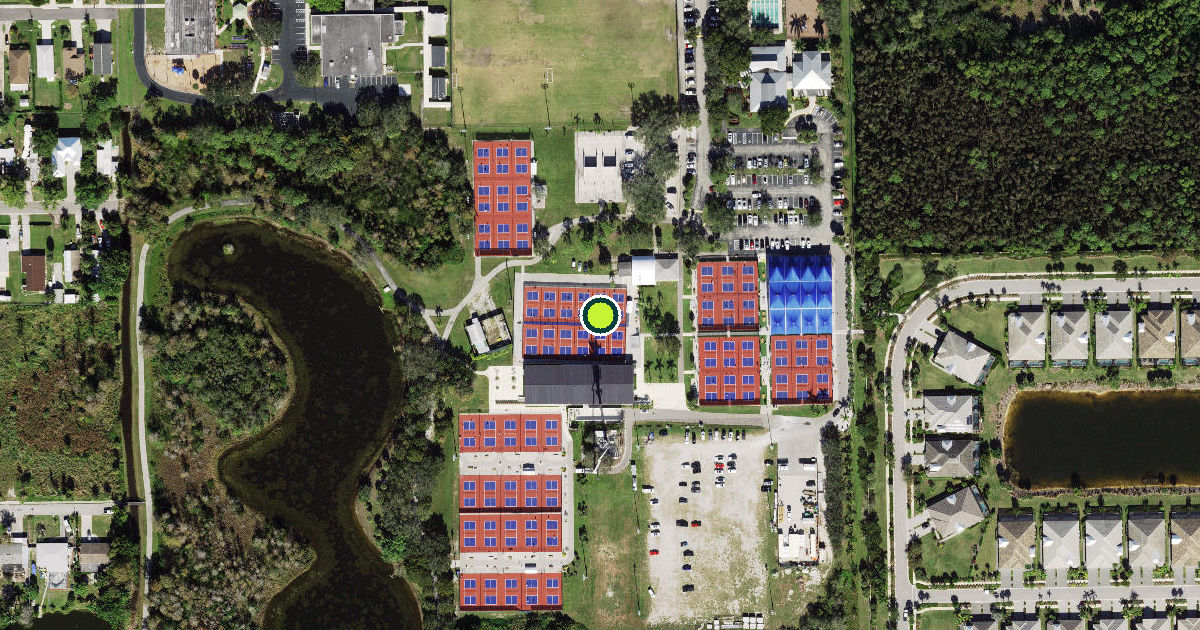 Satellite view of Collier County Pickleball Courts