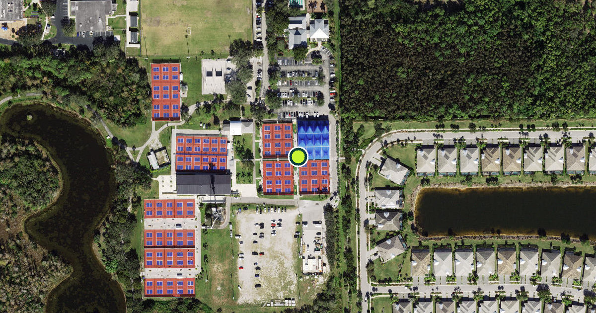 Satellite view of Collier County Pickleball Courts