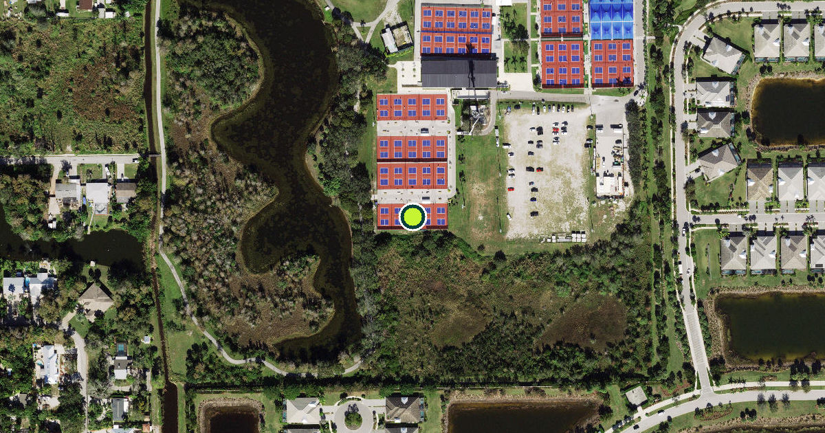 Satellite view of Collier County Pickleball Courts