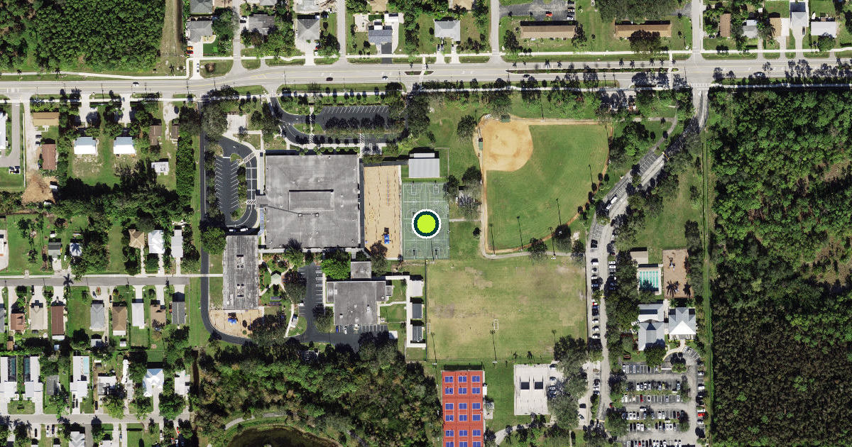 Satellite view of Collier County Pickleball Courts