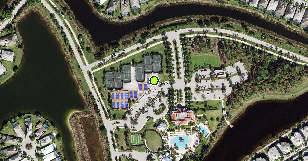 Satellite view of Collier County Pickleball Courts