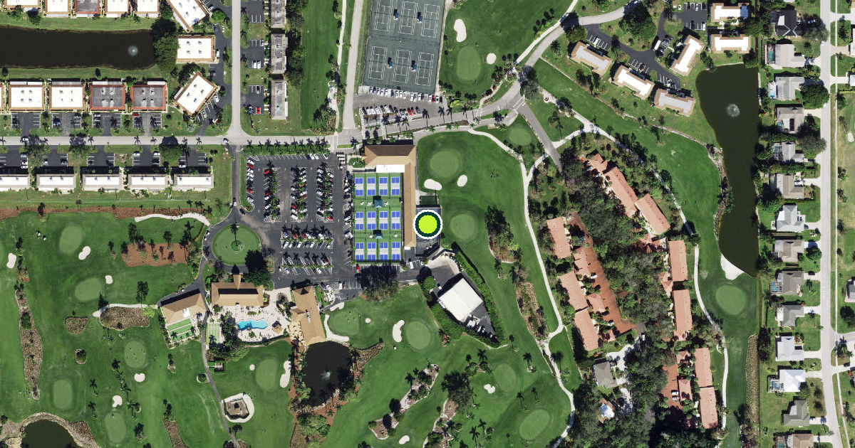 Satellite view of Collier County Pickleball Courts