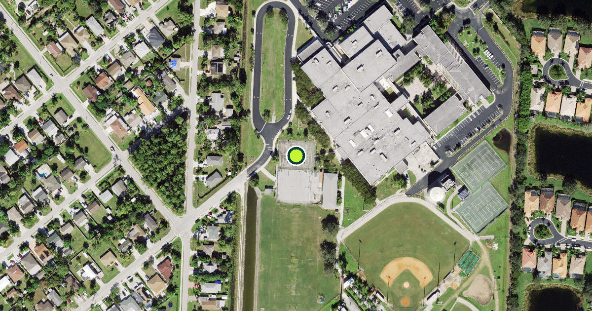 Satellite view of Collier County Pickleball Courts