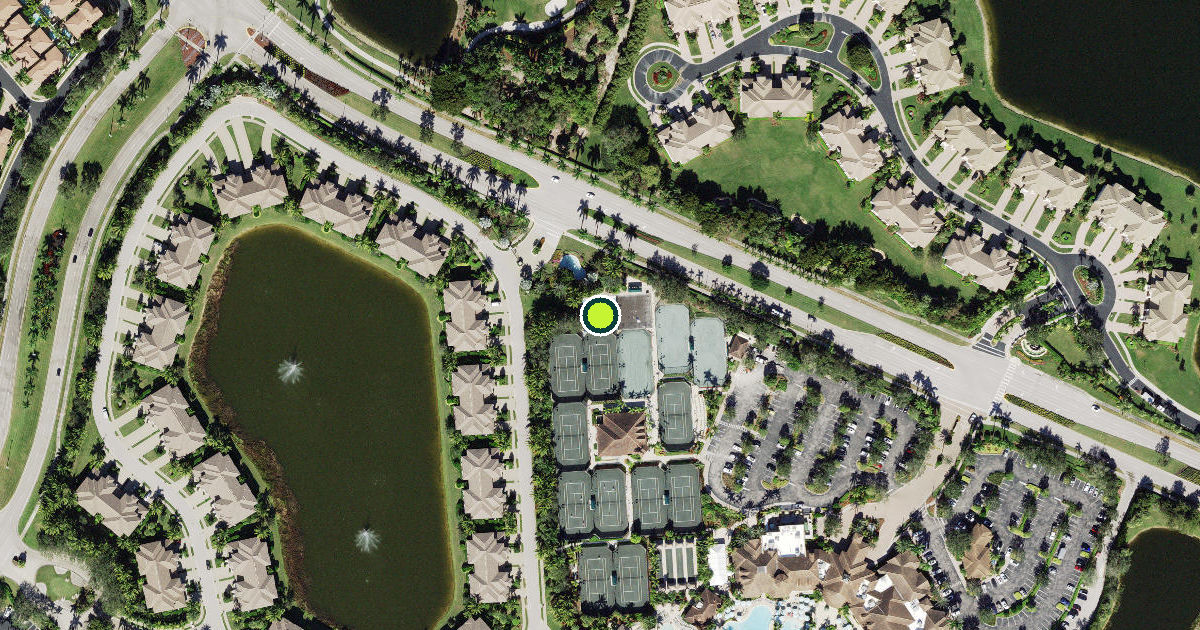 Satellite view of Collier County Pickleball Courts