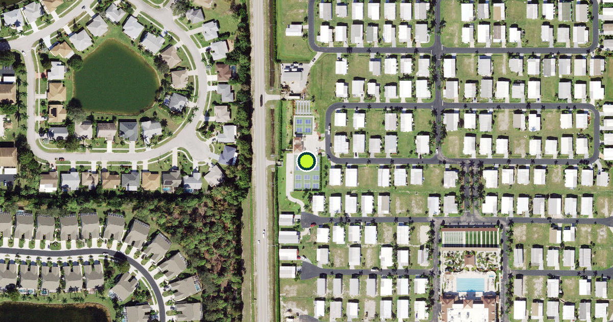 Satellite view of Collier County Pickleball Courts