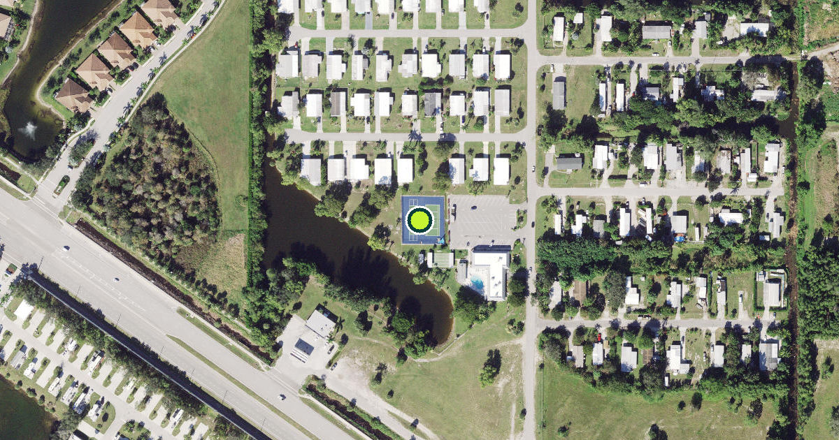 Satellite view of Collier County Pickleball Courts