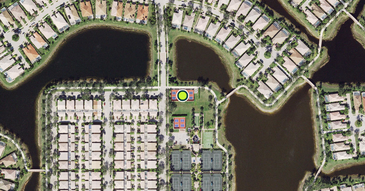 Satellite view of Collier County Pickleball Courts
