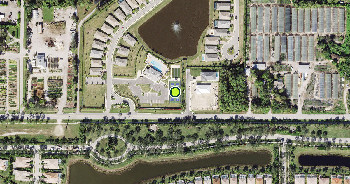 Satellite view of Collier County Pickleball Courts