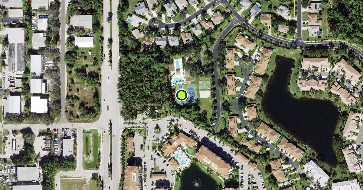 Satellite view of Collier County Pickleball Courts