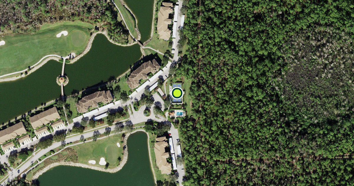 Satellite view of Collier County Pickleball Courts