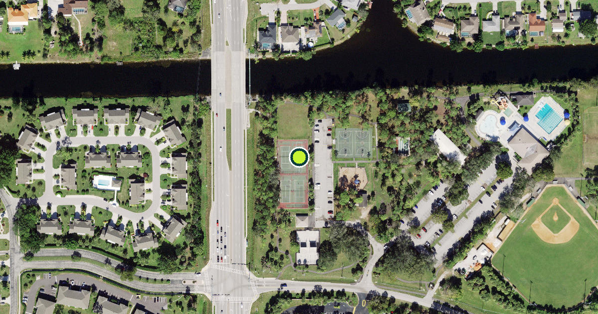Satellite view of Collier County Pickleball Courts