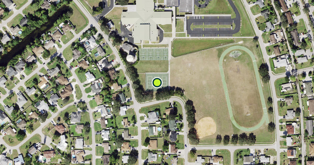 Satellite view of Collier County Pickleball Courts