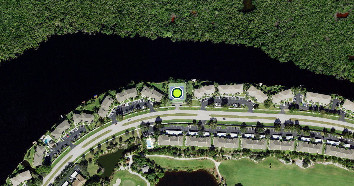 Satellite view of Collier County Pickleball Courts