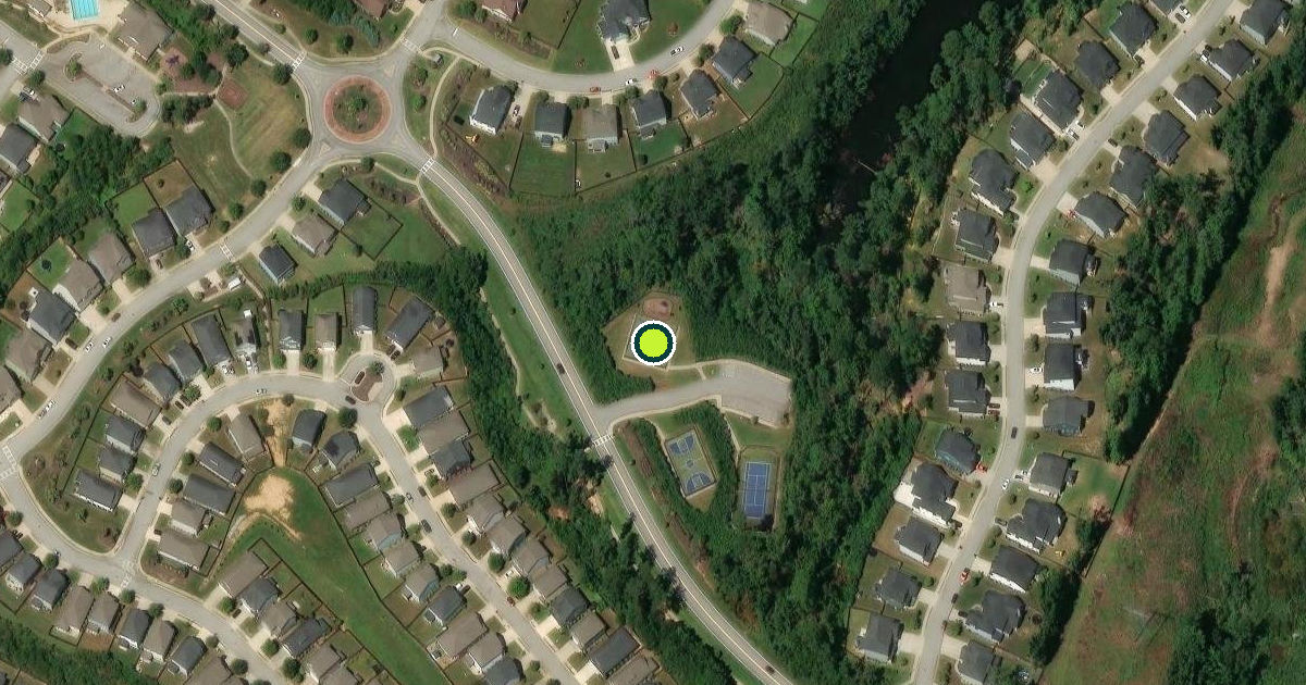 Satellite view of Columbia County Pickleball Courts
