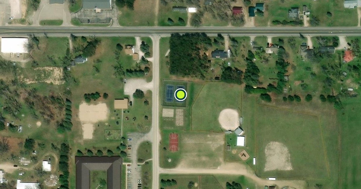 Satellite view of Comins Township Pickleball Courts