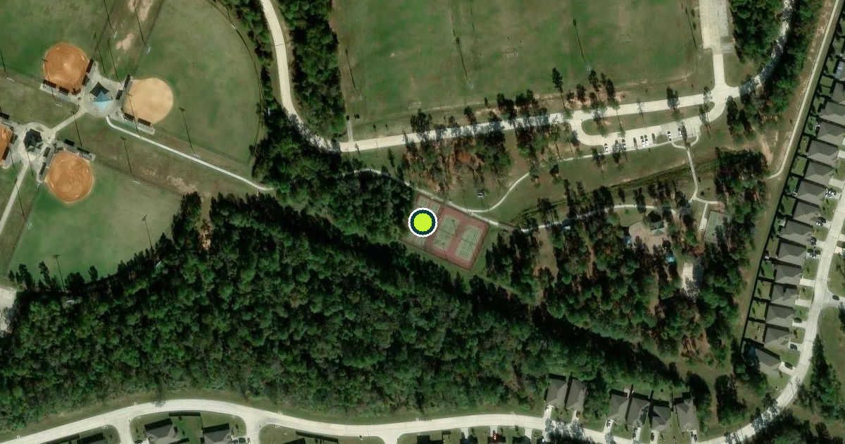 Satellite view of Conroe Pickleball Courts