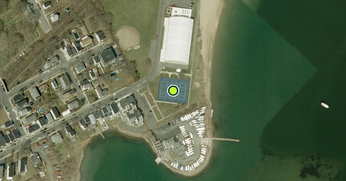 Satellite view of Constitution Beach Pickleball Courts