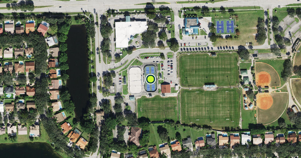 Satellite view of Cooper City Pickleball Courts