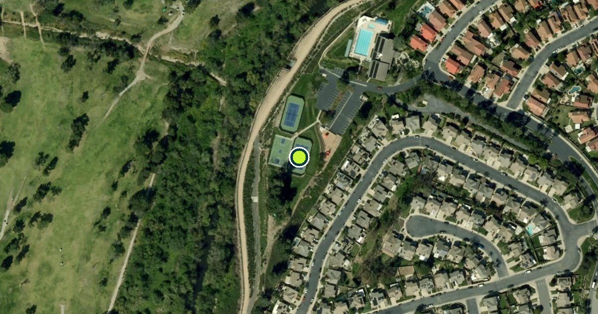 Satellite view of Corona Pickleball Courts