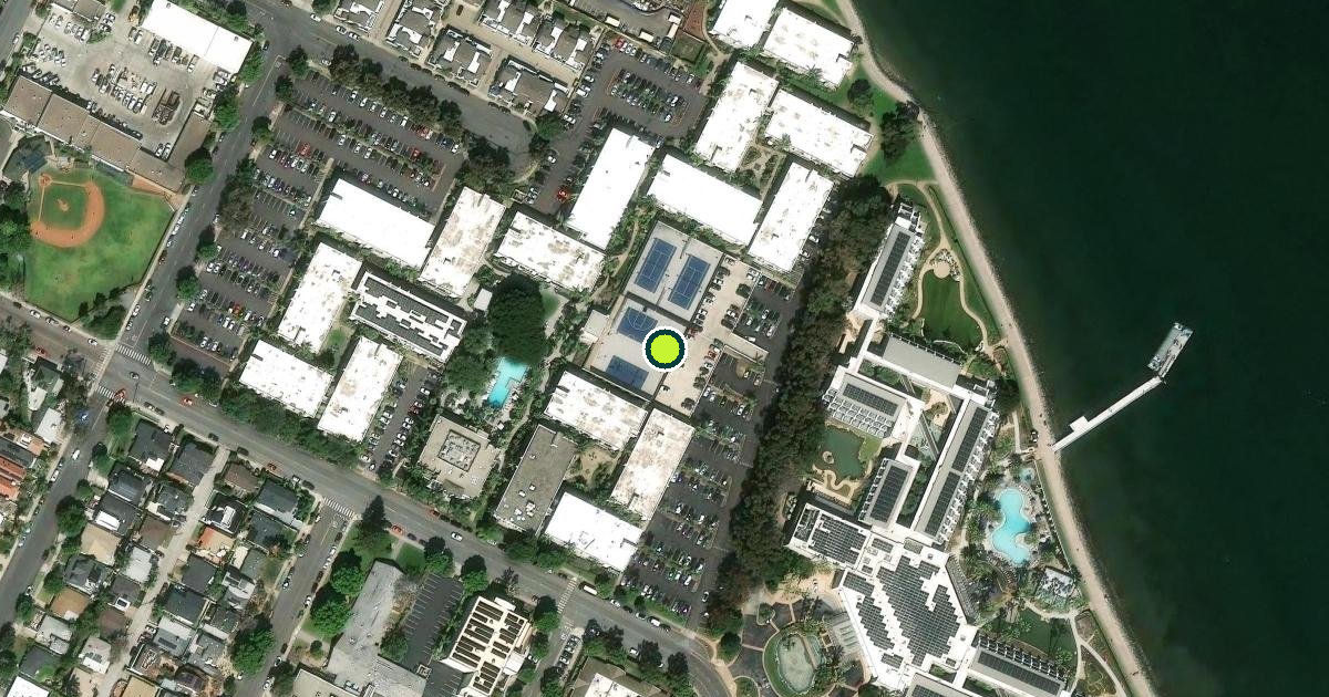 Satellite view of Coronado Pickleball Courts