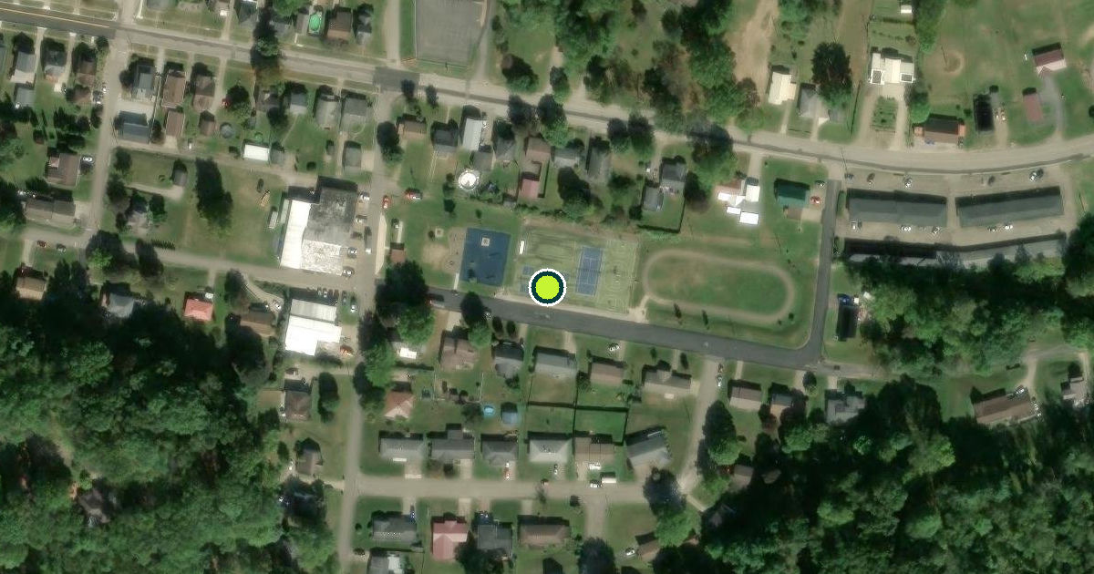 Satellite view of Coshocton Pickleball Courts