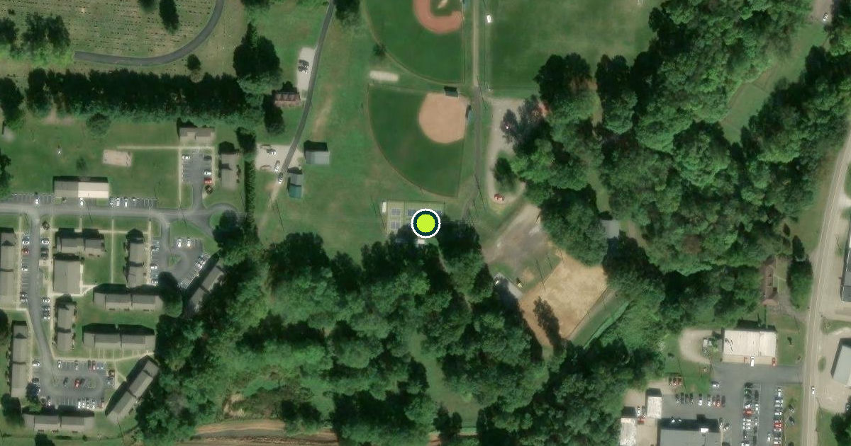 Satellite view of Coshocton Pickleball Courts