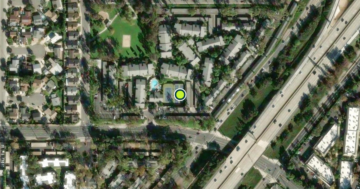 Satellite view of Costa Mesa Pickleball Courts