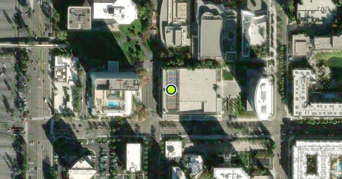 Satellite view of Costa Mesa Pickleball Courts