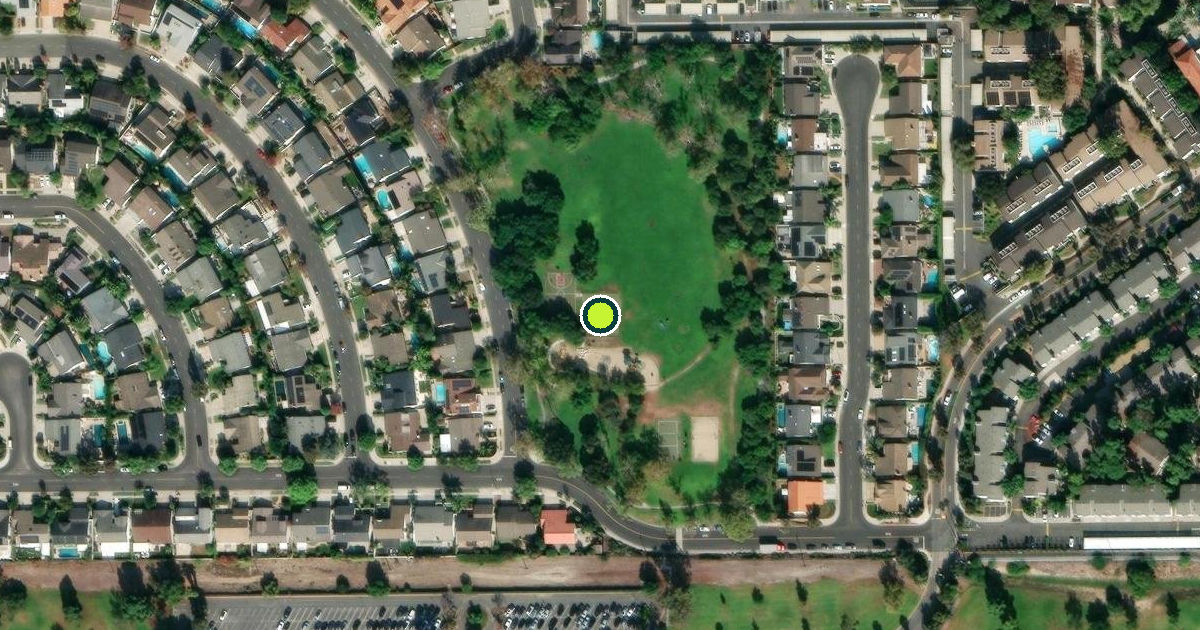 Satellite view of Costa Mesa Pickleball Courts