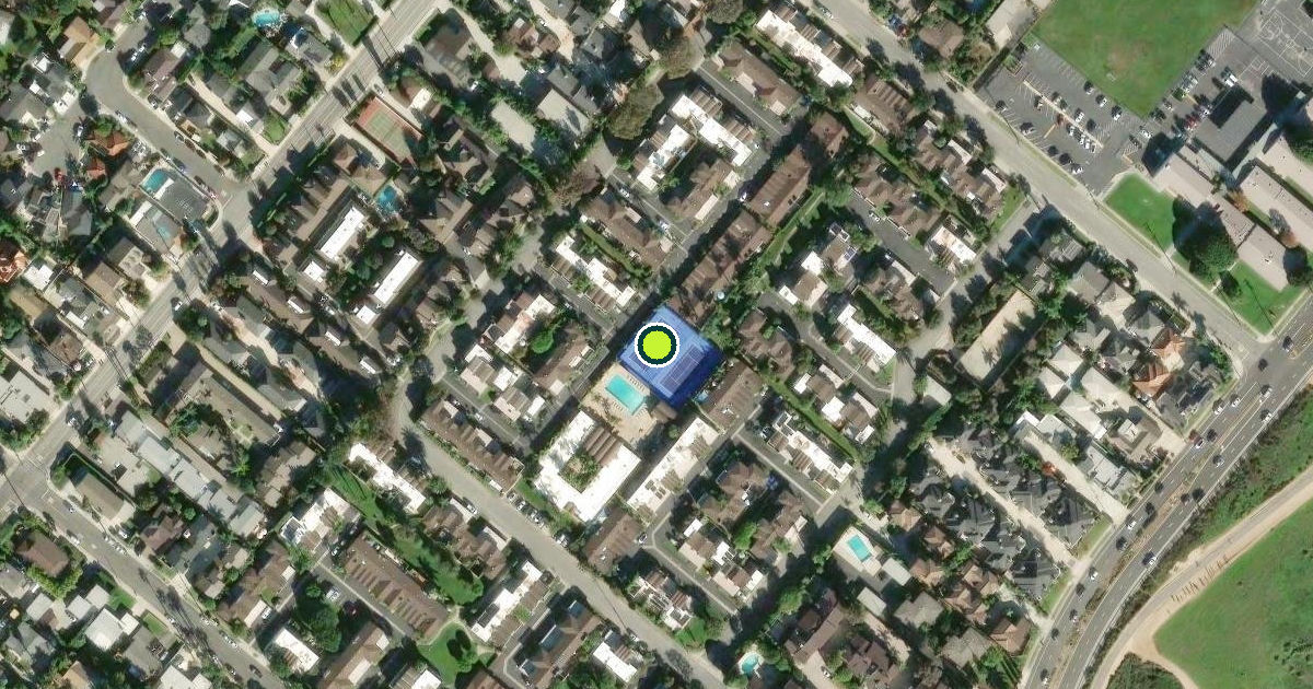 Satellite view of Costa Mesa Pickleball Courts