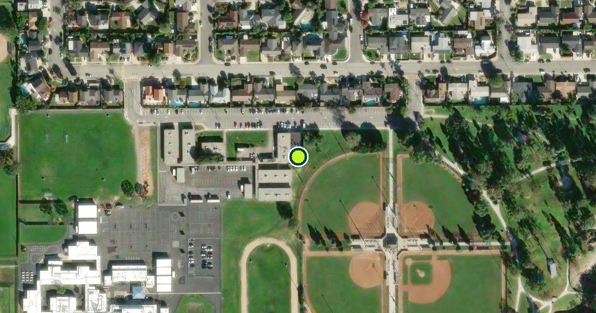 Satellite view of Costa Mesa Pickleball Courts