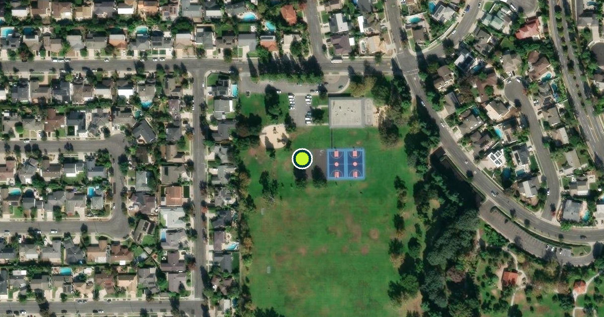 Satellite view of Costa Mesa Pickleball Courts