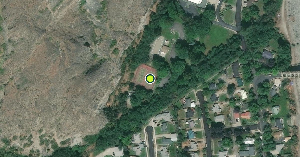 Satellite view of Coulee Dam Pickleball Courts