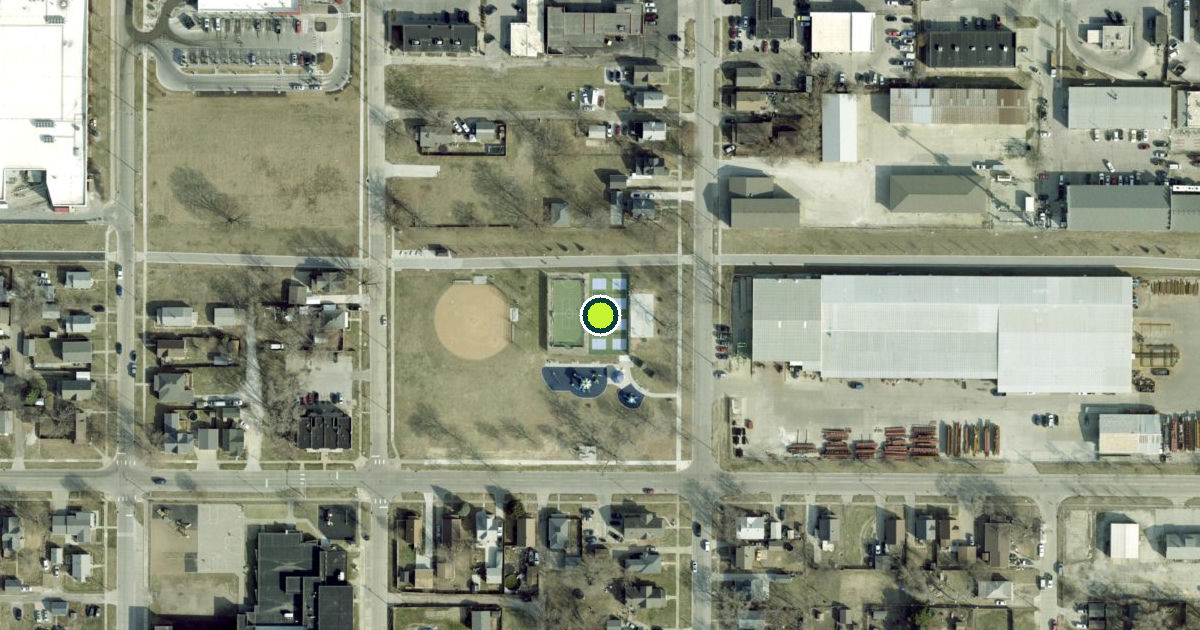 Satellite view of Council Bluffs Pickleball Courts